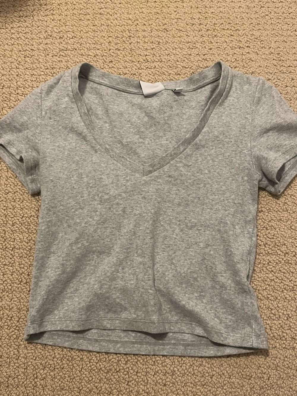TNA HomeStretch™ V-Neck Waist T-Shirt Grey Small